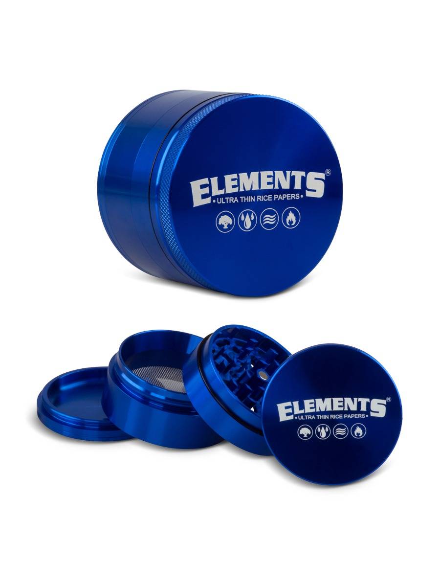 Elements Blue 4 Piece Large Aluminium Grinder image 1