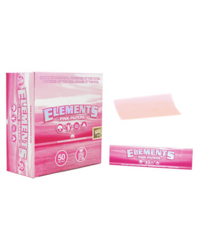 Elements Pink Kingsize Slim Rolling Paper