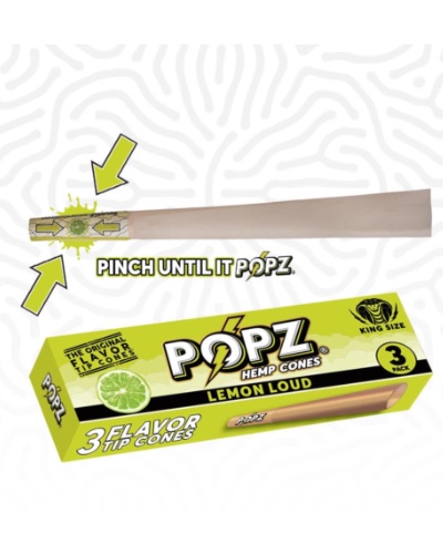 Popz Flavoured Hemp Cones 3 pack. image 3