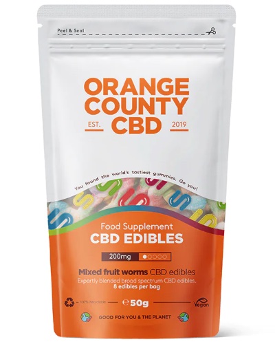 Orange County CBD Gummy Worms 200mg