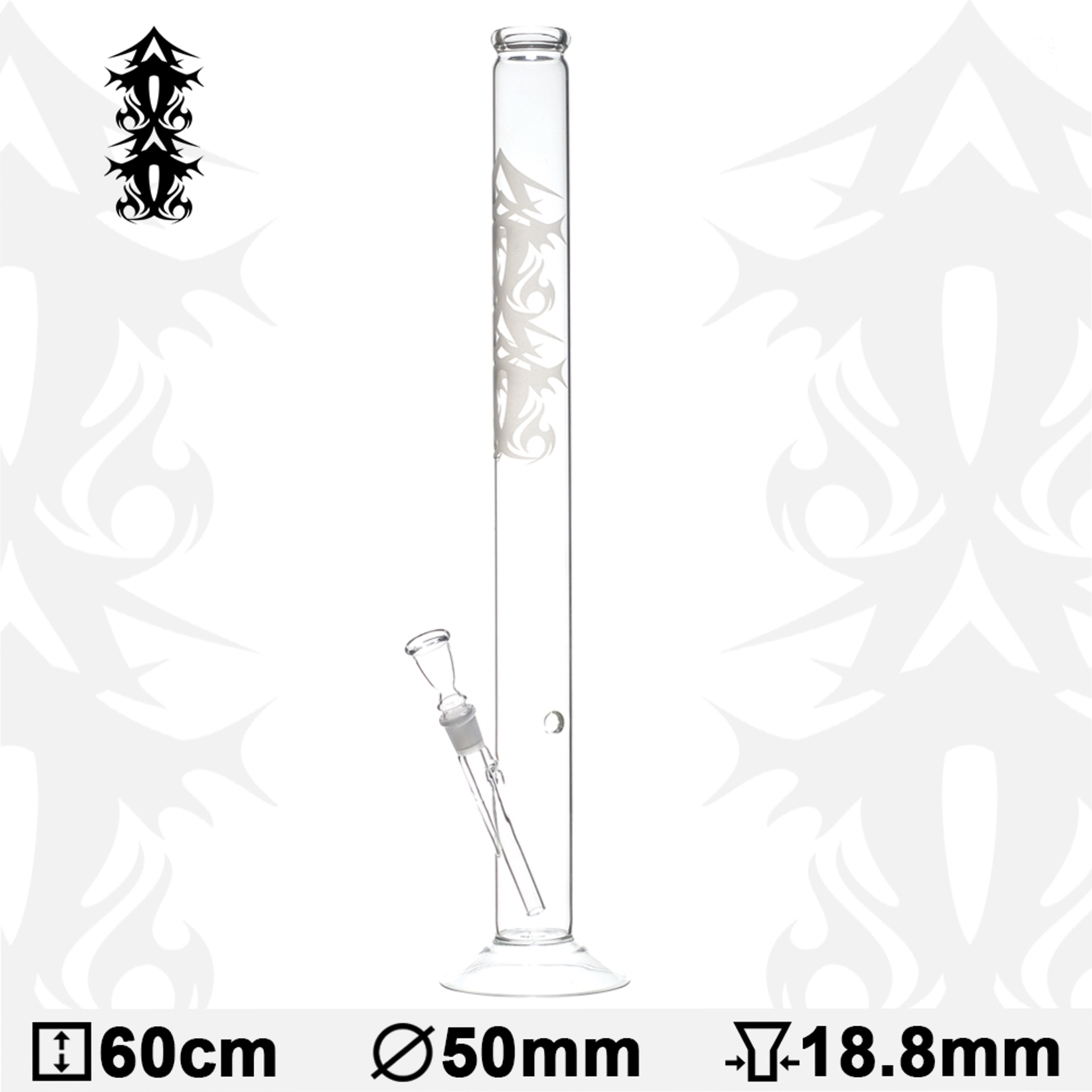 Tribal Tattoo 60cm Glass Bong